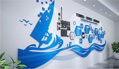 张家港海浪主题文化墙如何设计？