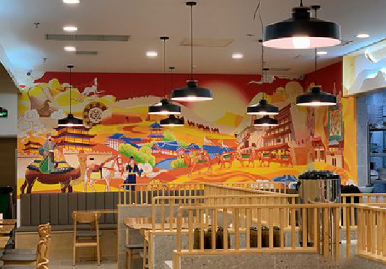 张家港商业空间彩绘介绍。