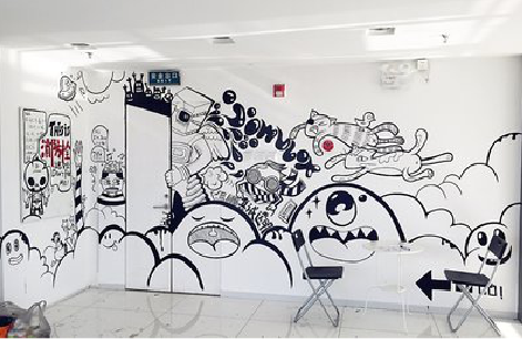 张家港手绘墙并非传统涂鸦。